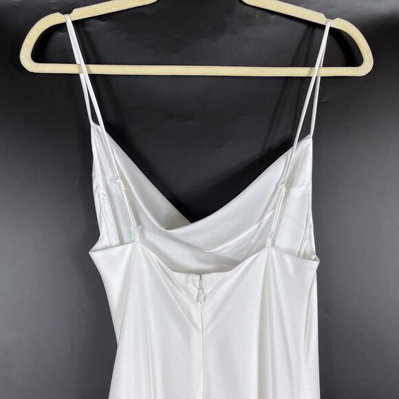 Jonathan Simkhai Nellie Slip Dress White Cowl Neck Sleeveless Midi Sz‎ 0 - Picture 9 of 12